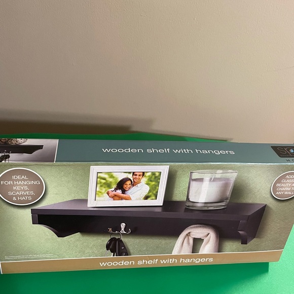 SARAH PEYTON HOME Wooden Shelf & Photo Cube with Clock Bundle - Picture 2 of 7